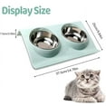 thumbnail image 2 of SHAR Ensemble de Bol pour Animaux de Compagnie Bol d'Alimentation pour Animaux de Compagnie, Bol d'Alimentation Double Inclinable à 15 °, Grand Bol d'Alimentation pour Chat Chiot (Bleu), 2 of 5