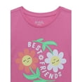 thumbnail image 2 of 365 Kids by Garanimals Girls Graphic Print Tee with Short Puff Sleeves, Sizes 4-10, 2 of 3