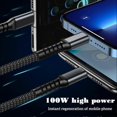 thumbnail image 2 of 3 in 1 Transparent Luminous Charging Cable Portable Stable Charging Cord for Phone Laptops, 2 of 5