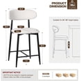 thumbnail image 4 of JERBOR Counter Height Bar Stools Set of 6, Upholstered Counter Stools Modern Barstools with Metal Legs for Kitchen Island Dining Room, Black, 4 of 8