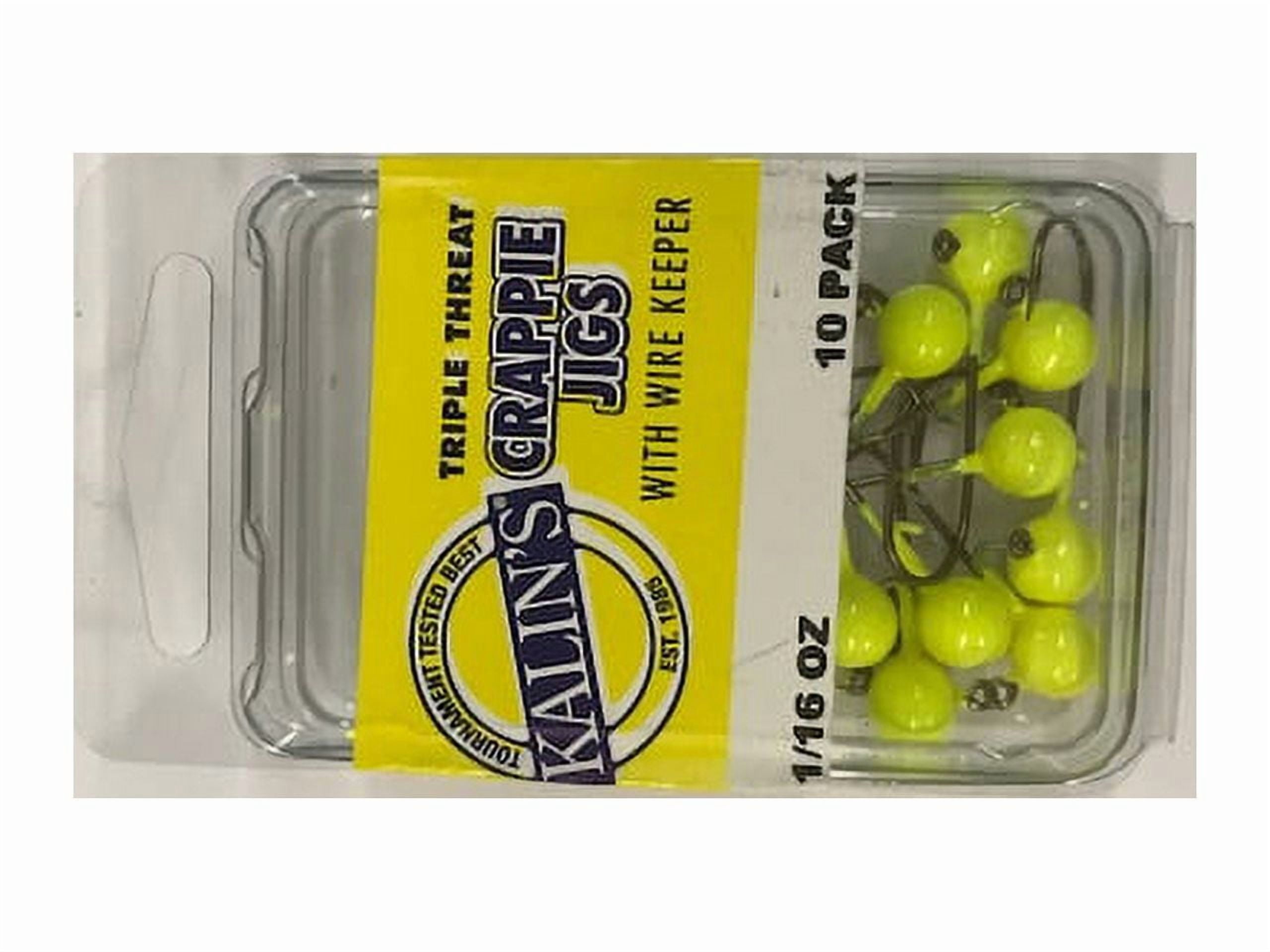 Kalin's Freshwater Triple Threat Fishing Jig Chartreuse 1/32 oz. 10ct Lake