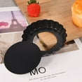 thumbnail image 3 of Gutsdoor 6Pcs Removable Bottom Mini Tart Pan 4 Inch Quiche Pan Nonstick Mini Tart Pans Set Carbon Steel Round Quiche Pie Pan for Cooking Set of 6 (Black), 3 of 6