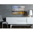 thumbnail image 2 of wall26 - Abstract Painting of The Ocean Shore and The Sea with Yellow and Blue Stripes Over It - Canvas Art Home Art - 32x48 inches, 2 of 4