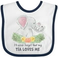thumbnail image 3 of Inktastic I'll Never Forget That My Tia Loves Me Cute Elephants Boys or Girls Baby Bib, 3 of 4