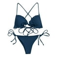 thumbnail image 1 of Women's 2 Piece Swimming Suits Swim Suits Flower Printed Tie Side Swimsuit Women, 1 of 7