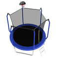 thumbnail image 4 of Yoneston 10FT Outdoor Trampoline with Basketball Hoop, 880LBS Heavy Duty Reinforced Trampoline with Safety Enclosure Net and Ladder for Kids Teens Adults, Blue, 4 of 11