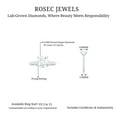 thumbnail image 6 of Rosec Jewels Lab Grown Diamond Ring 2 Carat - Circle Engagement Ring 8 mm - Certified EF-VS Quality, 10K Yellow Gold, US 3.50, 6 of 7