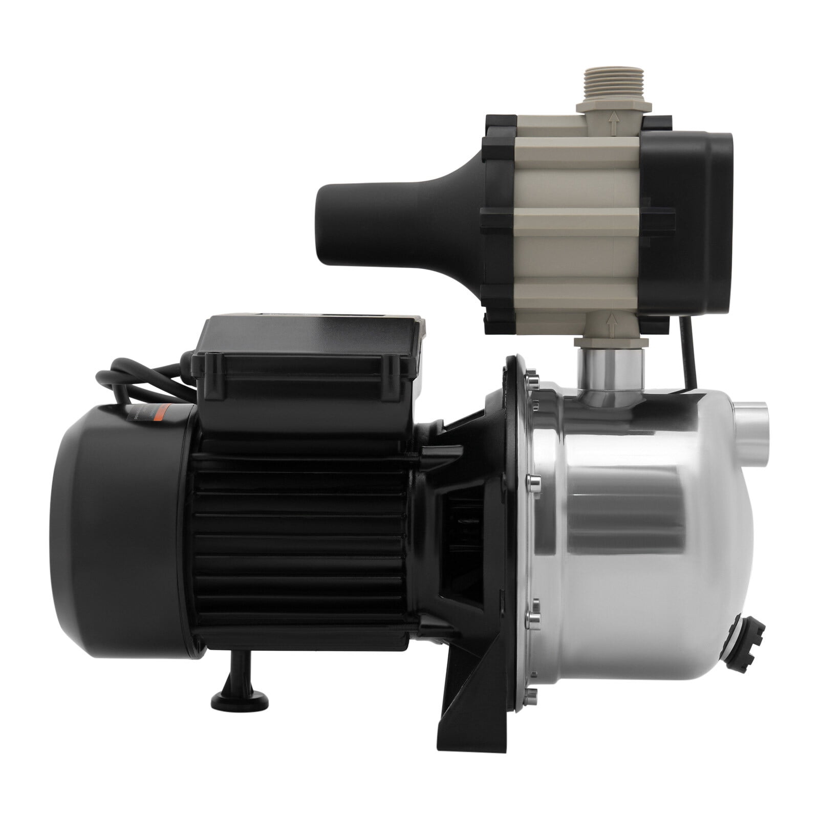 Shallow Well Pump, 115V 1.5HP Water Pump with Control Box, Durable Cast Iron Stainless Steel Jet Pump for Garden Irrigation Lawn Water Transfer