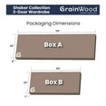 thumbnail image 6 of Grain Wood Furniture Shaker 3-Door Armoire, Solid Wood with an Expresso Finish, 6 of 9