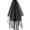 2layer plain yarn s, variant on Halloween Bridal Lace Veil Women Layered Tulle Bachelorette Party Veil with Bowknot/Floral Trim for Wedding Party