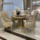 thumbnail image 3 of European Style Light Luxury Solid Wood Small Apartment Dining Table And Chair Combination Modern Family Restaurant Furniture My Lux Decor Round, 3 of 11