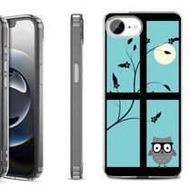Shockproof Protective Phone Case for iPhone 16e, by OneToughShield - Moon Owl
