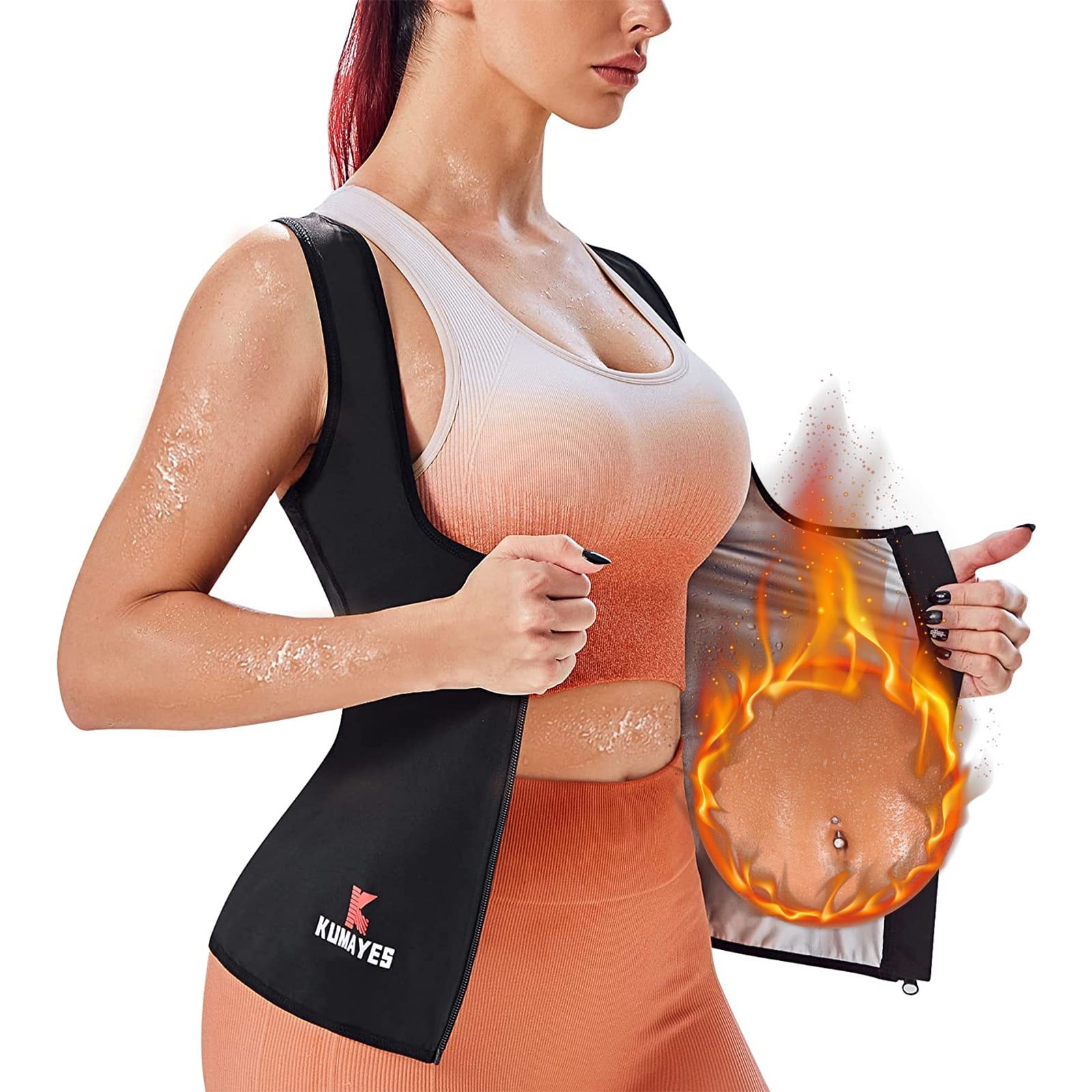 Slimming Sauna Waist Trimmer Belly Band Sweat Sports Girdle Belt YIANNA Women Waist Trainer Belt 