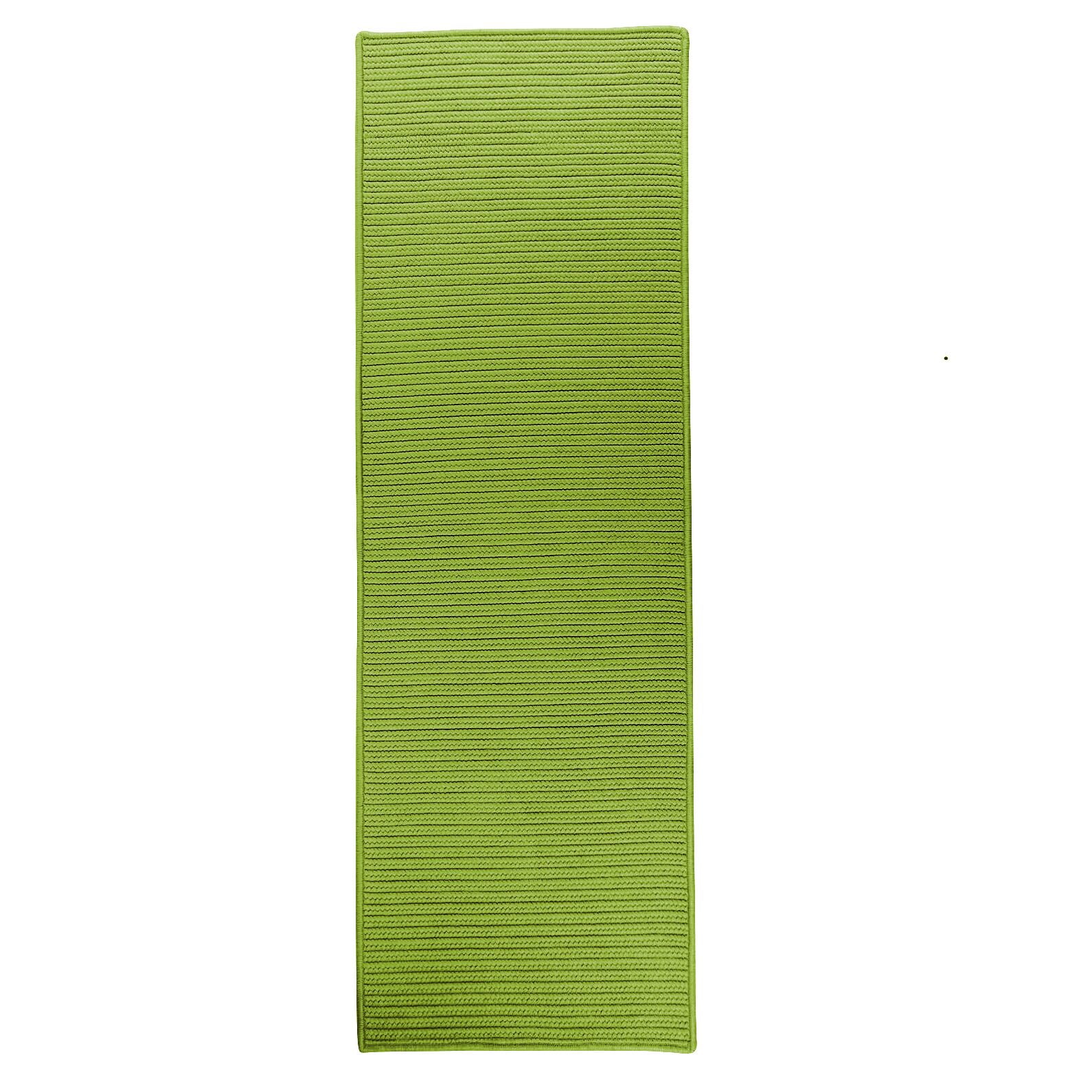 2.25' x 5' Lime Green Rectangular Reversible Rug Runner