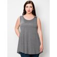 thumbnail image 3 of Made by Johnny Women's Solid Sleeveless Tunic for Leggings Swing Flare Tank Tops S-5XL Plus Size L HDG, 3 of 6