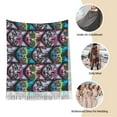 thumbnail image 6 of Cauagu Christmas Gnome blue Print Women Wrap Shawl tassels Scarves Retro Scarf 77.6"X28.3", 6 of 8
