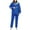 Blue, variant on Scyoekwg Rain Suits Waterproof Raincoat Set Women's Rain Jacket Trouser Suit Two-piece Set Long Sleeved Hooded Set (Black,XXL)