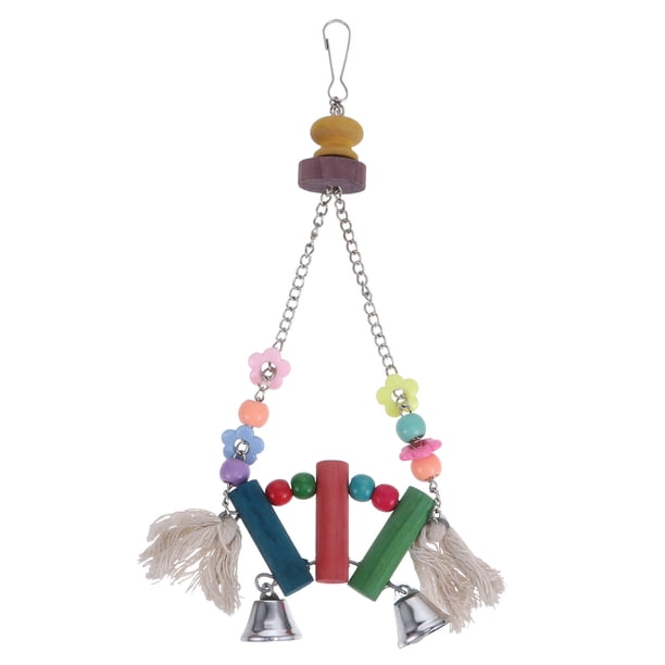 Loro escalada escalera juguete pájaro colgando campana juguete loro de loro suministros