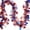 A2, variant on July Decor, 4th Of July Decorations Luminous Effect Red, White Blue Foil Wreath Hanging, Independence Day Anniversary Celebration Party Tinsel 6m 40 Lights Use