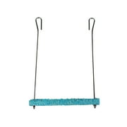Penn-Plax Bird-Life Trimmer Plus Cement & Blue Metal Swing – Naturally Trims Nails & Beak – Small Size