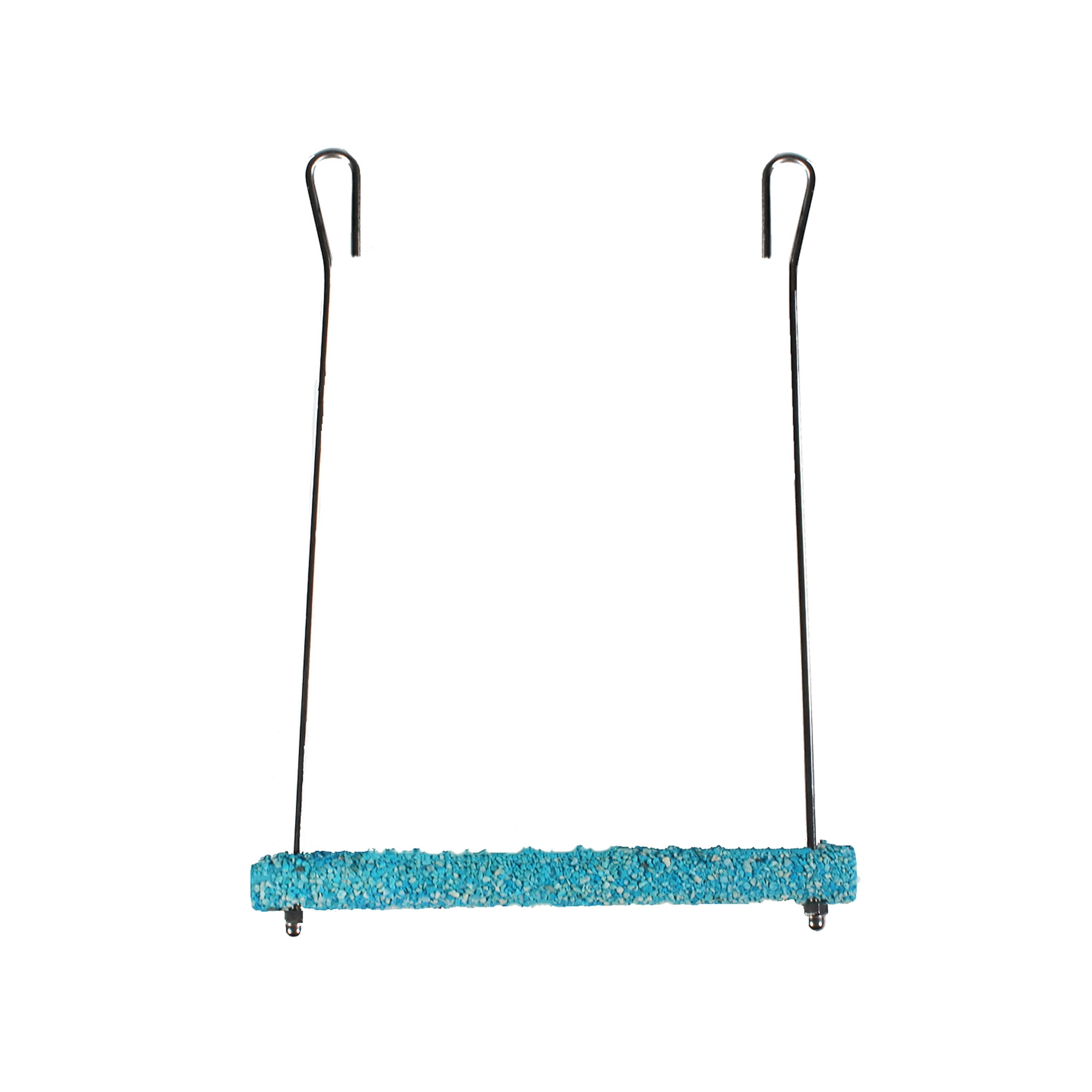 Penn-Plax Bird-Life Trimmer Plus Cement & Blue Metal Swing – Naturally Trims Nails & Beak – Small Size
