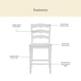 thumbnail image 2 of Pioneer Woman Harper Counter-height Wood Stools, 2 Pack, White, 2 of 12