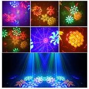 Party Lights DJ Disco Ball Light 5-in-1 Laser Strobe Projection Light DMX Control Sound Activation and Remote Control Live Performance Family Gathering, Club, bar, Karaoke, Birthday Holiday Carnival