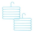 thumbnail image 1 of Oleegame 2PC Spoon And Lid Rest Color Non Slip Multi Layer Trouser Rack Multifunctional Wardrobe 5 Layer Hanging Pants Hanger Scarf Rack Silk Scarf Tie Hanger Blue, 1 of 3