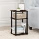 thumbnail image 3 of Mesa auxiliar Furinno Just de 3 niveles con tubo torneado Columbia Walnut, 3 of 8