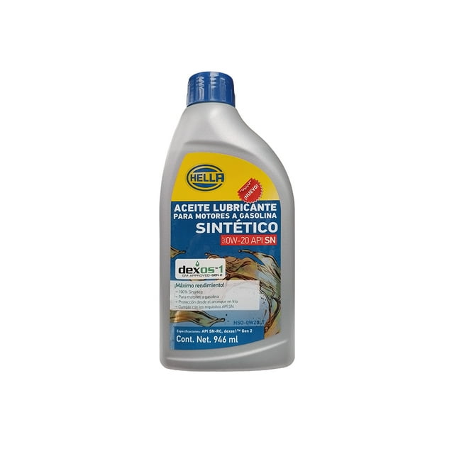 Aceite Sintético 0W20 API SN 946 ml Hella