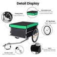 thumbnail image 4 of Foldable Bicycle Bike Cargo Trailer with 20'' Wheels,Removable Cover,Folding Frame Quick Release,Bike Cart Bike Wagon Trailer for Luggage,Tools,Groceries, 4 of 7