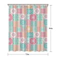 thumbnail image 5 of Pioneer Flower Floral Print Pattern Shower Curtain 72"x84", Bathroom Decorative Shower Curtain Set with 12 Hooks, Waterproof Washable, 5 of 6