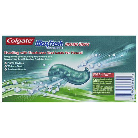 Colgate Max Fresh Toothpaste with Mini Breath Strips, Clean Mint - 6 Ounce (2 Pack)