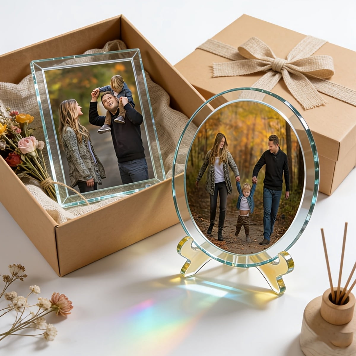 4PCS Resin Mold for Photo Frame, Picture Frame Resin Molds with Stand Holder, Rectangle & Oval of Irregular Edge Frame Silicone Molds for Resin Casting, DIY Gifts Home Decor