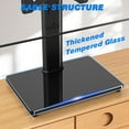 thumbnail image 5 of RTVR Swivel Table Top TV Stand with 40° Rotation & Tempered Glass Base for 23-43" Flat Screen TVs, 4-Level Height Adjustable with Non-Slip Feet, 66lbs Capacity, 5 of 7
