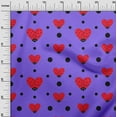 thumbnail image 3 of oneOone Velvet Medium Purple Fabric Kawai Sewing Craft Projects Fabric Prints By Yard 58 Inch Wide, 3 of 5