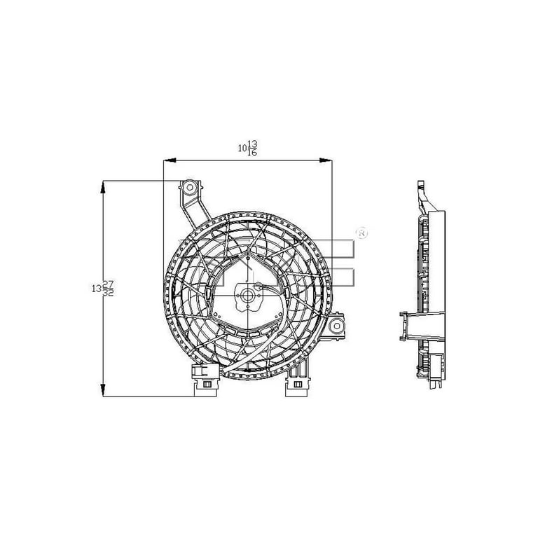 TYC 611270 A/C Condenser Fan Assembly For 03-08 Lexus GX470  