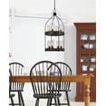 thumbnail image 2 of Cal Lighting 39" Tall Metal and Wood Fixture in Iron Wood Finish-Color:Iron Wood,Finish:Iron/Wood,Material:Glass,Shape:Cylinder,Wattage:60WX8, 2 of 2