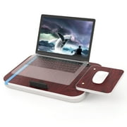 Laptop Lap Desk with Cushion, Tablet Holder and Detachable Mouse Tray, Fits Up to 16.1 Inches Laptops, Lap Desk for Bed Couch Sofa and Table