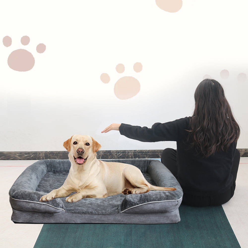 FKSLIFE Luxury Dog Bed Orthopedic Dog Beds Removable Machine Washable Cover and Waterproof Liner Pad Pet Bed