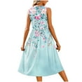 thumbnail image 4 of SCSAlgin Women's Summer Tank Midi Dress with Pockets Floral Sleeveless A-Line Casual Loose Dresses Beach Sundress 2025, 4 of 5