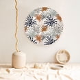 thumbnail image 5 of Daiia Tropical Leaves Printed Pattern Ceramic Plate Dinner Plates Bone China Decorative Plates with Display Stand Art Ceramic Ornaments for Wall Hanging Decoration-6in, 5 of 6