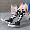 thumbnail image 6 of Picia Women Crew Soft Moisture-wicking Socks Cow Print Black White Pattern Design Cotton Socks, One Size fit All, 6 of 9