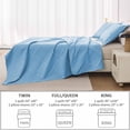 thumbnail image 2 of Beartech Quilt Set King Size Light Blue Bedspread Coverlet Microfiber Bedding Lightweight Reversible Set, 2 of 7