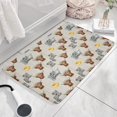 thumbnail image 3 of White Highland Cow Flower Bathtub Flannel Non Slip Door Rugs,Washable Door Mats Indoor,Decorative Door Mats,Dirt-Resistant and Absorbent Doormat for Entrance,Bedroom,Kitchen,Bathroom,23.5"x16", 3 of 5