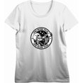thumbnail image 4 of Skeleton Drinking Wine One More Year Women's Vivid White Crew Neck Short Sleeve Crop Tee-Medium, 4 of 6