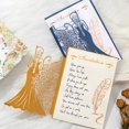 thumbnail image 2 of Tarjeta de invitación de silueta de chica de estilo europeo, tarjeta de bendición de estampado dorado, tarjetas de felicitación universales para vacaciones de boda, 5 piezas, 2 of 4