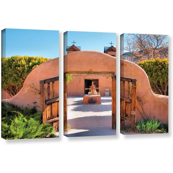 ArtWall Steve Ainsworth "Gate To Chimayo" 3-Piece Gallery-wrapped Canvas Set