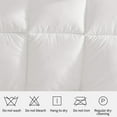 thumbnail image 6 of Weighted Blanket Twill Size (60"x80"), Breathable Heavy Blanket Microfiber Material Bedding Comforter, Down Alternative Comforter Machine Washable, White, 6 of 7