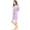 thumbnail image 3 of Mr & Mrs Right Bridesmaid Robes For Woman ,Soft Cotton ,7 sets of 1 White Bride ,6 Light Purple, 3 of 5